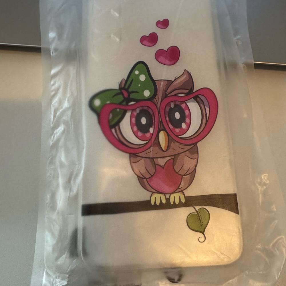 Samsung S23+ Cute Owl Phone Case with Pink Accents